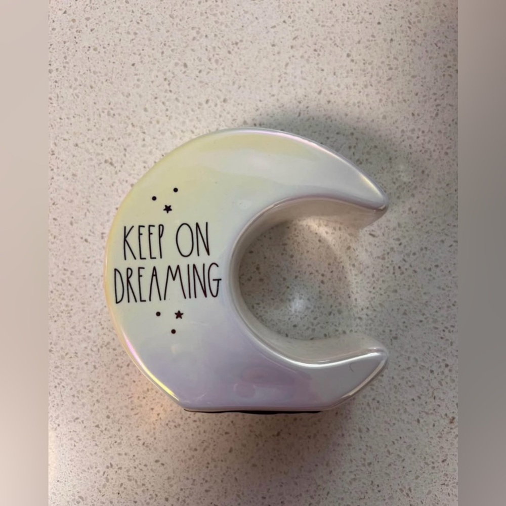 Rae Dunn Never Stop Dreaming Moon Decor